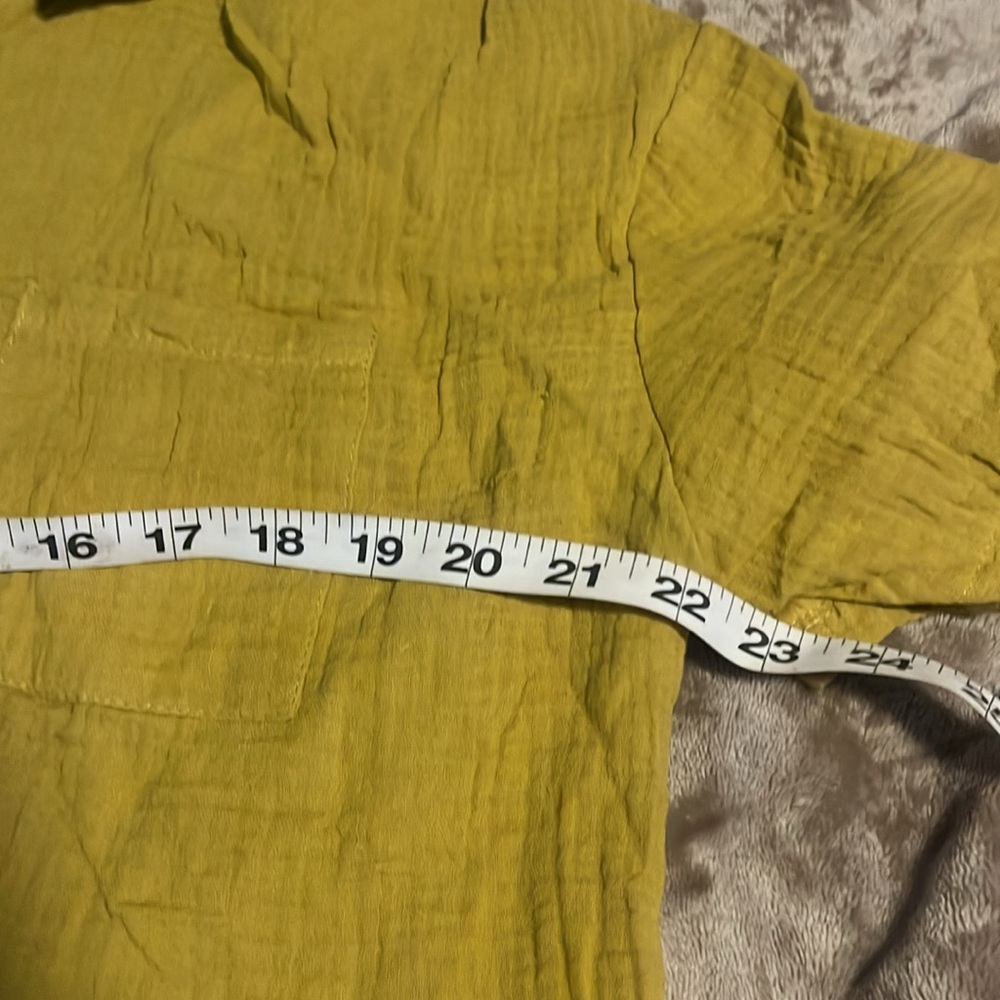Women's Cotton Mustard Shorts two piece set - Picture 5 of 9